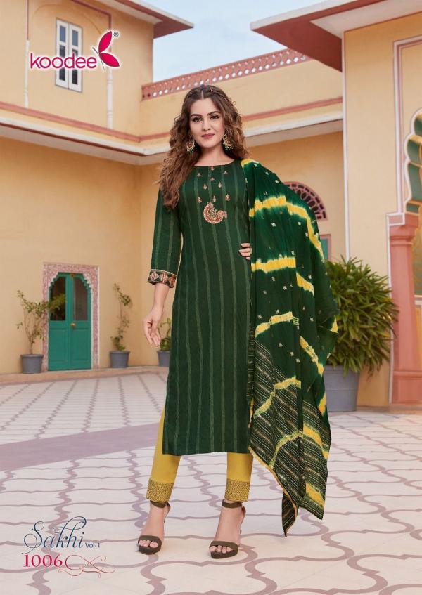 Koodee Sakhi Vol 1 Viscose Embroidery Designer Exclusive Readymade Suit